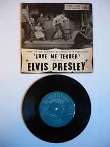 Elvis Presley Love Me Tender EP Vinyl UK 1956 1st Press 1N1N HMV 4 Track Single - Picture 1 of 9