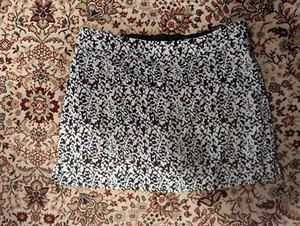 Tranquility Colorado Clothing Women's XL Mint Green/Black Leaf Print Skort EUC! - Picture 1 of 4