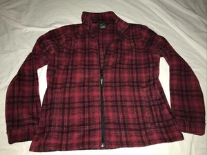 Vintage Woolrich Plaid Hunter's Full Zip Jacket Red/Black Women’s Size Medium - Picture 1 of 9