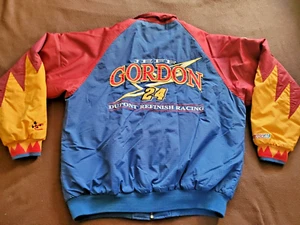 Vintage Chase Jeff Gordon Dupont Refinish Racing NASCAR Jacket Mens Large Flames - Picture 1 of 9