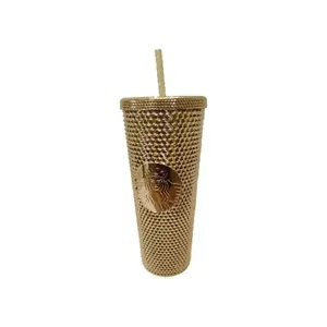 Starbucks Gold Tumbler Shinning Diamond Studded Cup 24oz 2020 Brand New - Picture 1 of 5