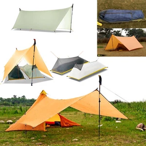 Waterproof Nylon Camping Tent Tarp Shelter Hammock Cover Lightweight Rain Fly - Picture 1 of 14