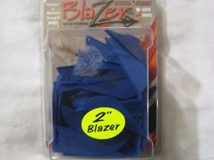 100 pk 2" BLUE ORIGINAL BLAZER ARROW FLETCHING VANES NO WRITING ON THESE - Picture 1 of 2