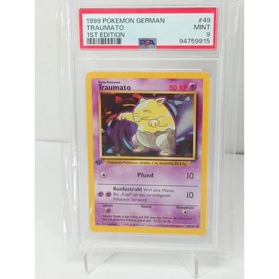 Traumato 1999 1st Edition 49/102 - Drowzee German Base Set PSA 9 - Image 1 of 2