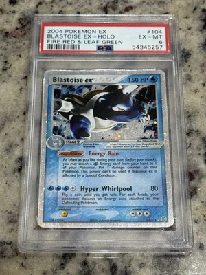 PSA 6 Blastoise ex 104/112 Holo Rare EX FireRed LeafGreen Pokemon Graded Card - Image 1 of 2