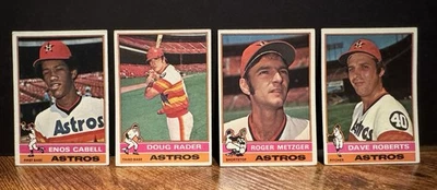Lot of (4) 1976 TOPPS BASEBALL - Houston Astros - Image 1 of 4