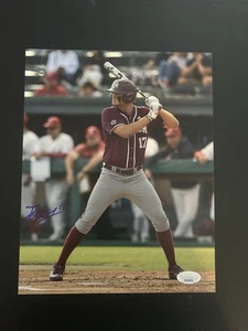 Jace Laviolette Autographed Photo 8x10 Texas A&M Aggies Baseball JSA Cert - Picture 1 of 1