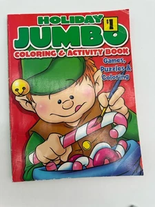 Holiday JUMBO Coloring & Activity Book (Elf Cover) Games Puzzle Coloring 2008 - Picture 1 of 9