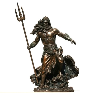 Poseidon griechischer Gott des Meeres Neptun Figur Statue Skulptur... - Bild 1 von 4