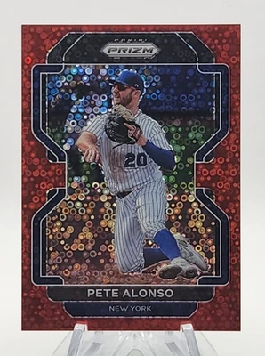 Pete Alonso 2022 Panini Prizm Tier II Red Donut Circles Prizm /99 #184 - Image 1 of 2