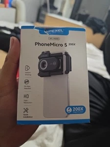APEXEL Phone Micro 5 Smartphone Zoom Microscope Lens 200X Macro LED Light - Photo 1 sur 1