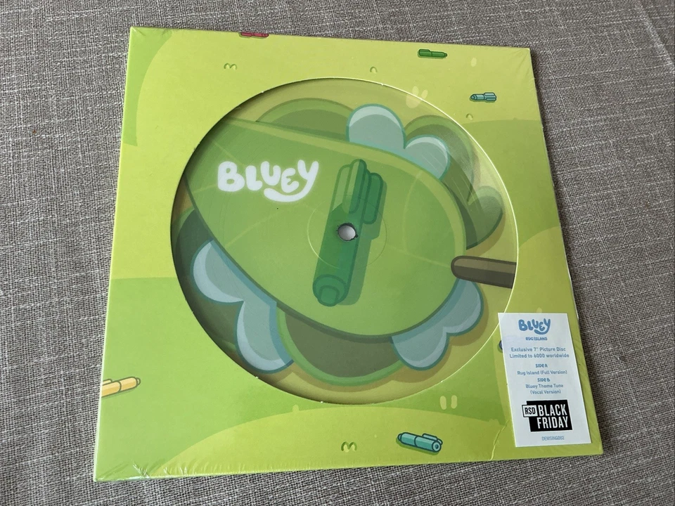 BLUEY RUG ISLAND / BLUEY THEME VINYL 7" PICTURE DISC BLACK FRIDAY RSD 2024 NEW - Image 1 of 1