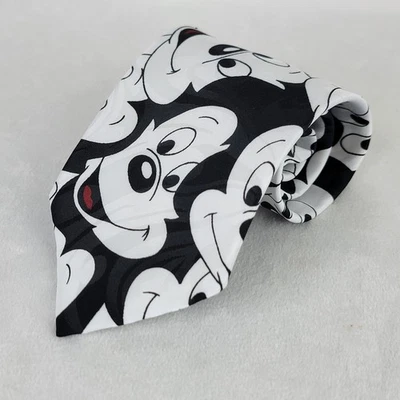 Corbata de Colección Disney Mickey Mouse Blanco y Negro Balancine Inc Hecha en EE. UU. Foto 1 de 4