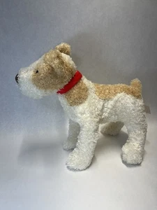 Egmont Toys Welpe Hund Plüsch Eliot cremefarbene & hellbraune Patches rotes Halsband 14 Zoll lang - Bild 1 von 24