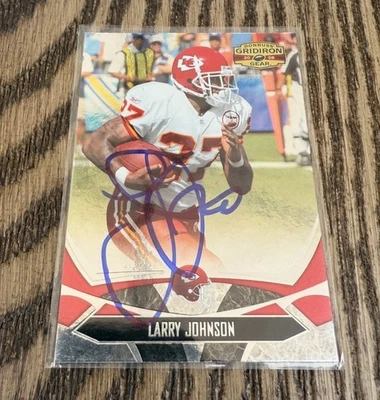 2008 Donruss Gridiron #50 Larry Johnson Signed Auto Card Kansas City Chiefs - Image 1 of 2