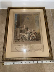 Französisches Set L' OCCUPATION 1774 gerahmte Lingee Skulptur - Bild 1 von 10