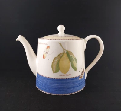 Wedgwood Sarah's Garden Teapot, Blue Citrus Limon, Iced Tea, Butterfly - Image 1 of 4