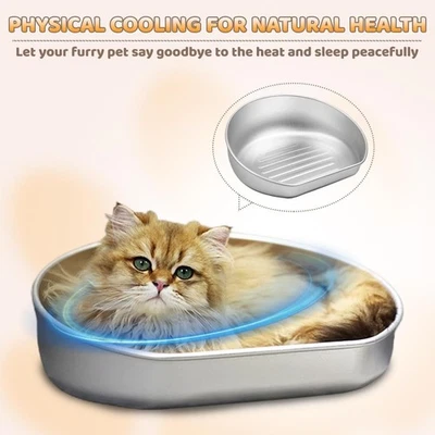 15 Inch Cat Dog Cool Cold Bed Sleeping Pad Pet Cooling Aluminum P - - Image 1 of 4