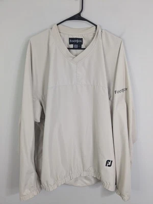 Footjoy Windbreaker Jacket Men's Large Beige Golf Long Sleeve - Image 1 of 4