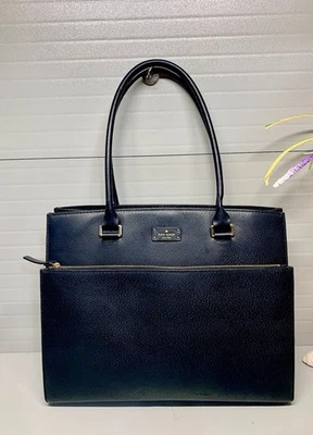 Bolso de mano grande de cuero negro Kate Spade Maeve Grove Street Collection Foto 1 de 4