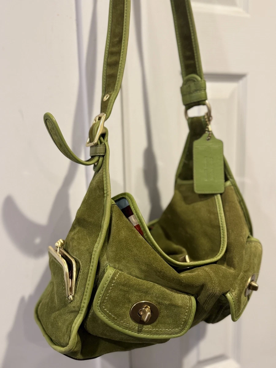 バッグ old coach turnlock shoulderbag archive Coach Vintage Shoulder bag Turn Lock Leather Navy Blue Used Unisex