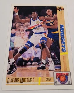 1991-92 Upper Deck Rookie Standouts #R29 Dikembe Mutombo Denver Nuggets - Picture 1 of 2