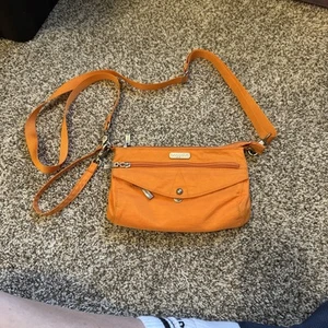 Women's Burnt Orange Baggallini Crossbody Organizer handbag purse - Picture 1 of 16