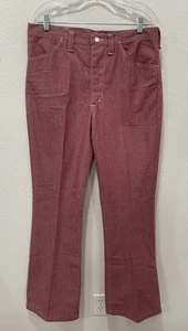 Vintage Wrangler Hose Dark Dusty Rose Jeans Herren Etikett Gr. 36x34 ausgestelltes Bein USA LESEN - Bild 1 von 14