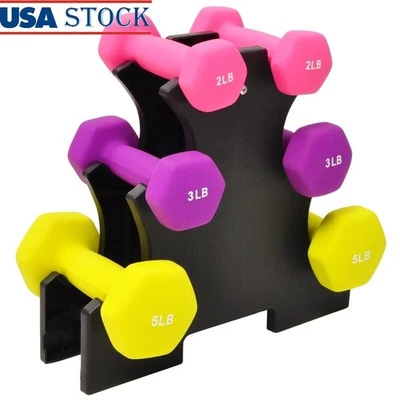 Dumbbell Set W/ Stand Hexagon Shape Adjustable Weight Training Equipment Fitness - Image 1 of 4