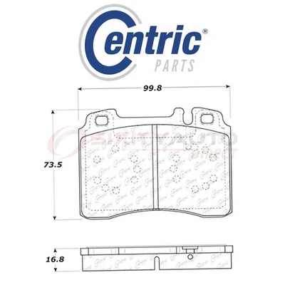 Centric Semi Metallic Brake Pads w Shims for 1994-1995 Mercedes-Benz E320 nm Foto 1 de 4