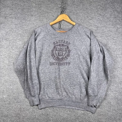 Vintage Harvard University Crewneck Sweatshirt Mens XL Grey Logo Made in USA - Image 1 of 4