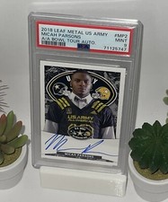 Micah Parsons U.S Army All American Bowl  2018 Leaf  Cowboys Rare* PSA MINT 9