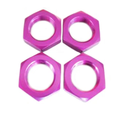 1/8 Rc Car M17 17mm Wheel Nut Aluminu Alloy x4 Fine 12mm Metric Thread 1mm 1.0mm - Image 1 of 4