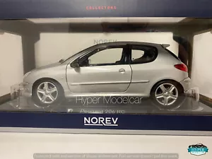 NOREV 1/18 PEUGEOT 206 RC 2003 SILVER ART.184726 - Foto 1 di 3