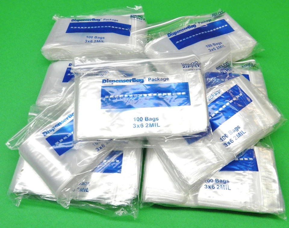 500 Reclosable Bags Zip Lock Bags 3x6 Clear 2mil Poly Reloc Zippit 3 X 6