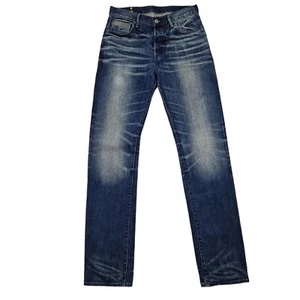 G-Star Mens Jeans 31W 36L Slim Straight Blades Navy Blue Denim 100% Cotton - Picture 1 of 20