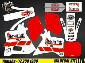 Kit Déco Moto pour / Mx Decal Kit for Yamaha YZ 125/250 1989/1992 - Chesterfield - Picture 1 of 1