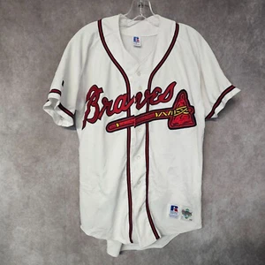 Vintage 90s Russell Athletic Diamond Co Authentic Atlanta Braves Jersey Men 40 M - Picture 1 of 6