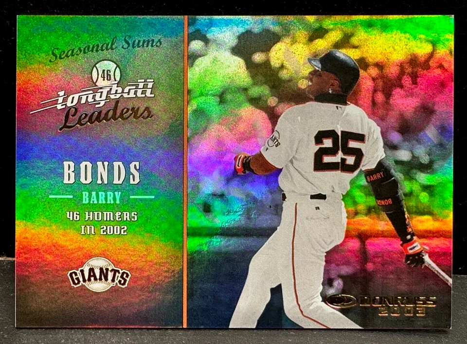 Barry Bonds 2003 Donruss Longball Leaders Seasonal Sums Foil SP SF Giants /46 - Image 1 of 2