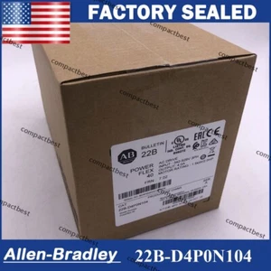 New Sealed AB 22B-D4P0N104 Allen Bradley PowerFlex 1.5 kW 2 HP AC Drive US - Picture 1 of 4