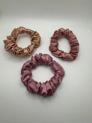 Paquete de 3 soportes para cola de caballo 100 % seda pura hechos a mano Foto 1 de 4