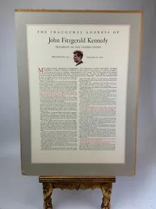 Plakat Antrittsrede Präsident John F. Kennedy, 20. Januar 1961 - Bild 1 von 3