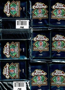 MLB TOPPS CHROME 1 SERIES 2003 11 PACK LOT 4 CARDS PACKS - GOOD SHAPE - Bild 1 von 1