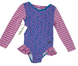 NWT Matilda Jane Girls 2 2T You Go Girl Floral and Stripe Dance Leotard - Picture 1 of 9