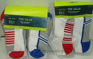 Boys Crew & No Show Socks Sports Performance Arch Support Reinforced Lot 18 pair - Picture 1 of 8