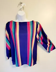 Camicia blusa vintage anni 80 Gianna Bellini carnevale righe top new wave 12 - Foto 1 di 4