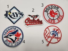 1pc MLB teams iron sew on patches AL East American League Major Baseball Yankees