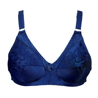 Trifolium Everyday Bra Total Support Non Wired No padded pad soft NavBlue 3494