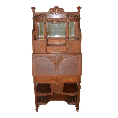 Antique Desk, Slant Top Cowboy Drop Front Desk #21565 Cover