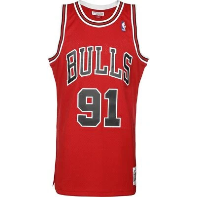 Camiseta masculina Mitchell & Ness NBA Swingman Road Chicago Bulls 1997 Dennis Rodman - Imagem 1 de 3